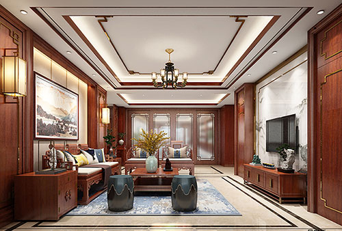 凤城小清新格调的现代简约别墅中式设计装修效果图